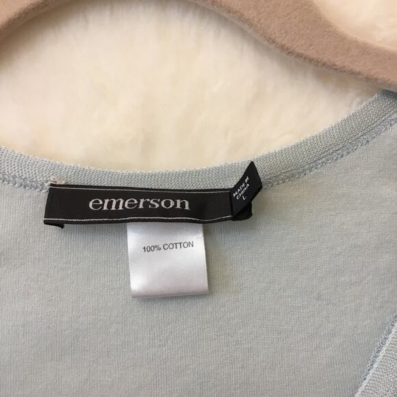 Emerson Light Blue V-Neck w/ Button Tank Top - Picture 3 of 10